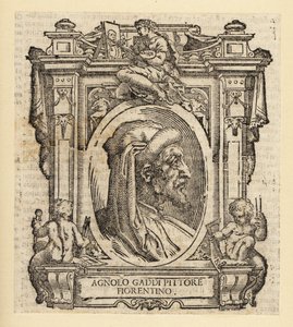 アグノロ・ガッディの肖像 フィレンツェ出身のイタリア人画家、1350年から1396年頃 作： Italian School