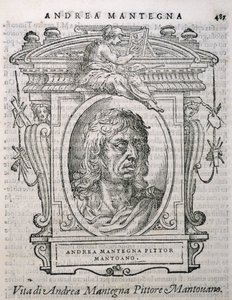 Vasaris Lives of the ArtistsのAndrea Mantegna（c.1430-1506）の肖像。
