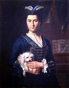 アンナ・パオリの肖像、1750年頃（油彩・キャンバス）（138621参照） 作： Italian School
