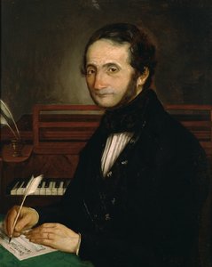 アントニオ・サルティの肖像 (1784-1855) (キャンバスに油彩)