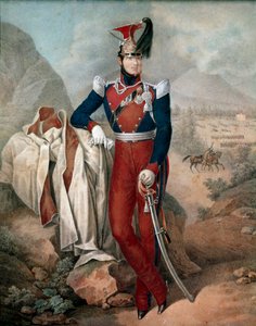 フェルディナンド2世（フェルディナンド・カルロ）（1810-1859）の肖像（2つのシチリアの王）匿名の水彩画。19世紀 ナポリ国立サンマルティーノ美術館 作： Italian School