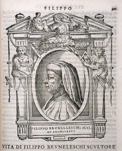 1550年に出版されたVasaris Lives of the Artistsのフィリッポブルネレスキ（1377-1446）の肖像