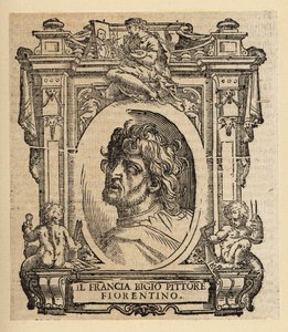 フィレンツェ・ルネッサンス期のイタリア人画家フランチャビーギオの肖像 作： Italian School