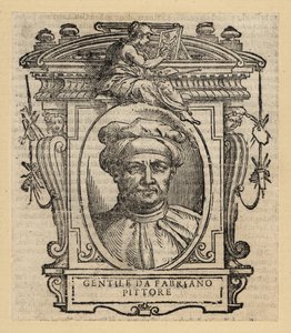 ジェンティーレ・ダ・ファブリアーノの肖像（イタリアの画家、国際ゴシック様式、1370～1427年頃 作： Italian School