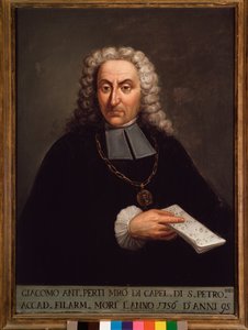 ジャコモ・ペルティ（1661-1756）イタリアの作曲家の肖像