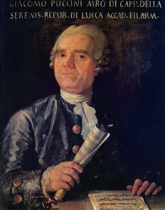 ジャコモ・プッチーニの肖像 (1712-1781) (キャンバスに油彩) 作： Italian School