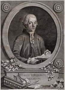 ジョルダーノ（ヨルダン）リッカティ（1709-1790）の物理学者、数学者、音楽理論家の肖像 作： Italian School