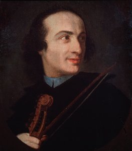 ジュゼッペ・タルティーニ（1692-1770）の肖像イタリアのバイオリニスト、作曲家。 作： Italian School