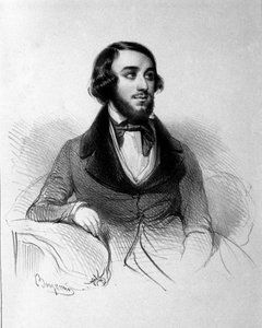 イタリアのテノール歌手Mario Candia（1810〜1883）の肖像。 作： Italian School