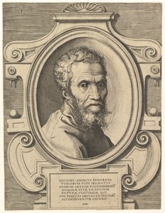 ミケランジェロの肖像、パブ。C. 1564 （彫刻 作： Italian School