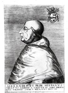 教皇アレクサンドル6世（1492-1503）の肖像16〜17世紀 作： Italian School