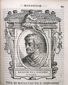 1550年に出版されたアーティストのVasaris LivesのTomaso Masaccio（1401-28）の肖像