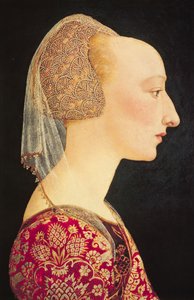 赤服の貴婦人の肖像 作： Italian School