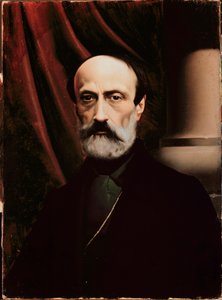 イタリア共和党の政治家ジュゼッペ・マッツィーニの肖像 (絵 作： Italian School