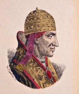 教皇ボニファティウス8世（ボニファシウスまたはボニファシオ）の肖像（1294年～1303年 作： Italian School