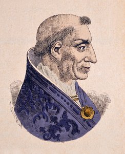 教皇インノセント5世（Innocenzo, Innocentius）の肖像（1276年 作： Italian School
