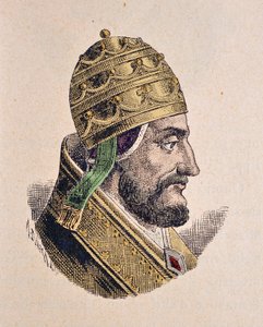 教皇マルティヌス4世（Martinus IVまたはMartino）の肖像（1281-1285年 作： Italian School