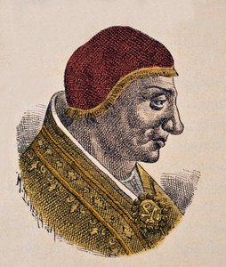 教皇セルジュ2世（セルギウス、セルジオ）の肖像（844～847年 作： Italian School