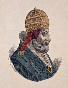 教皇ウルバン3世（ウルバン、ウルバヌス、ウルバノ）の肖像（1185-1187年 作： Italian School