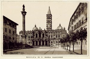 ローマ：聖マリア大聖堂(リトグラフ) 作： Italian School