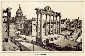 ローマ：フォロ・ロマーノ（リトグラフ 作： Italian School