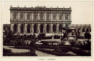 ローマ。ヴィラ・アルバーニ（リトグラフ 作： Italian School