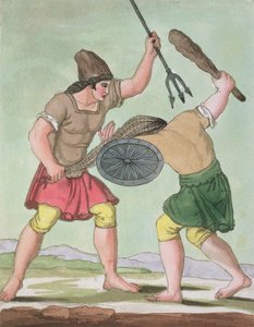 LAntica Roma、1825年のローマの剣闘士 作： Italian School