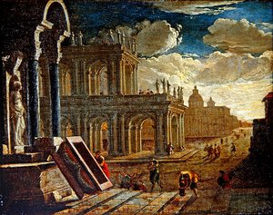 ローマの記念碑 作： Italian School