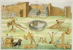 町を包囲するローマの兵士、プレート23B、国の歴史のパートIのクラス5、A。ナニ（アクアチント）の彫刻
