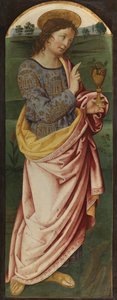 伝道者聖ヨハネ、1470～90年頃（パネル上のテンペラ） 作： Italian School