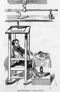 バランスマシンに座っているサントリーオ 作： Italian School