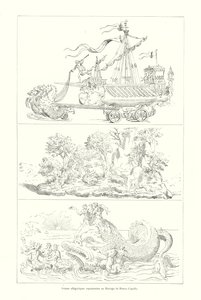 Scenes allegoriques representees au Mariage de Bianca Capello (e.g. engraving) 作： Italian School