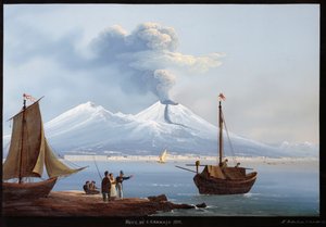 1月2日の暴風雪とベスビオ火山の噴火 作： Italian School