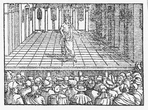 テレンス・ステージ、1563年頃（木版画 作： Italian School