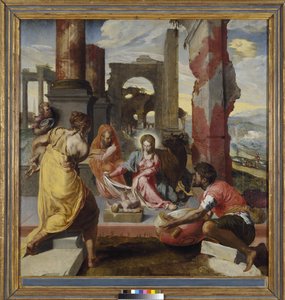 羊飼いの礼拝、c.1560 作： Italian School