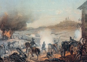 カステルフィダルドの戦い（千人遠征の戦い）1860年9月18日～リソルジメント（イタリア統一）（1859～1924年）：カステルフィダルドの戦い1860年9月18日～教皇派の部隊がピエモン派の部隊に敗れる 作： Italian School