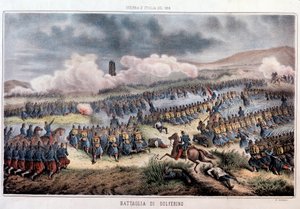 ソルフェリーノの戦い、1859年6月24日（プリント 作： Italian School