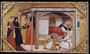 聖母の誕生、14世紀 作： Italian School