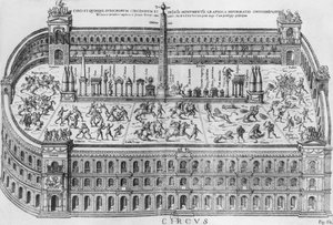 ローマのサーカスマキシムス、1600年頃 作： Italian School