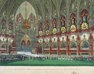 1838年9月6日、ミラノ大聖堂のフェルディナンド1世の戴冠式