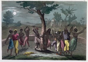 マンゴ・ジョンボのダンス、マンゴ公園の旅によると、J。フェラーリオの衣装の歴史、1820年にミラノで出版 作： Italian School