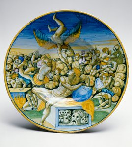ダニエルの夢、1545年（セラミック） 作： Italian School