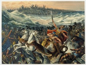 紅海で溺れるエジプト人-Giovanni Ladislao Sykora著「Aurea Bibbia classica: storia della rivelazione divina nell