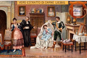 ケルビノの露出、ヴォルフガングアマデウスモーツァルトの「フィガロの結婚」のシーン 作： Italian School