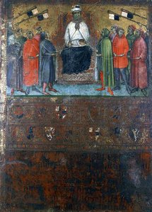 町の小切手を復元する政府、1385 作： Italian School