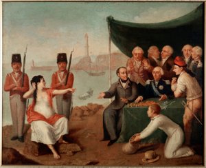 リグーリアの独立、1815 作： Italian School