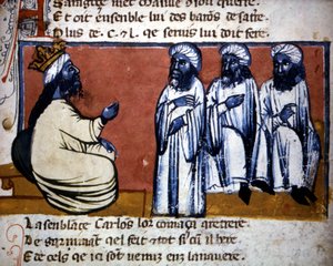 グラナダの最後のアラブ王、「L」エントレd「エスパーニュ」のイラスト、c.1320