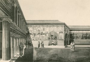 スタビアンバス-そのままの漆喰の中庭（グラビア） 作： Italian School