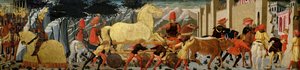 トロイの木馬（パネルに油彩） 作： Italian School
