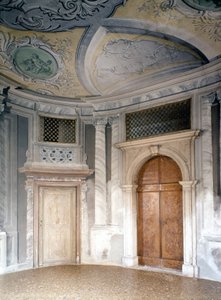 オスペダレット（Ospedaletto）。ヴィヴァルディ（1678 - 1741）が演奏した部屋。ヴェネツィア。フィルハーモニーの孤児たちが門の向こうで歌っていた。 作： Italian School